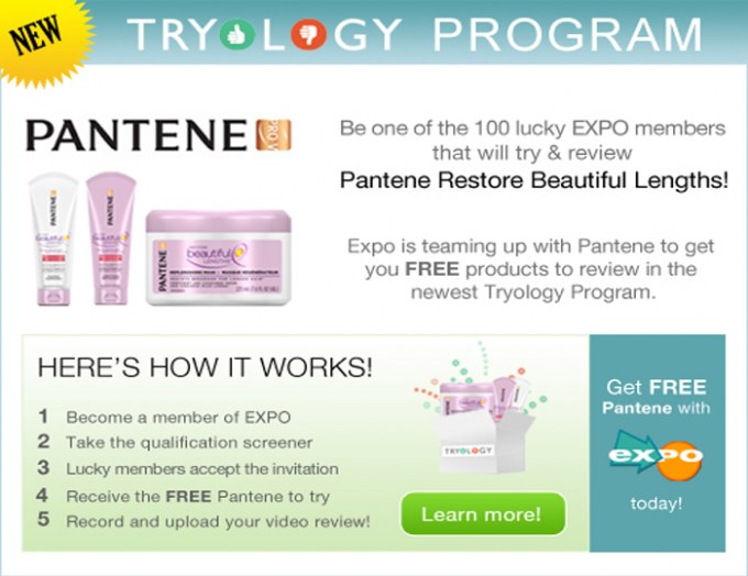 Screenshot of Pantene Facebook promo